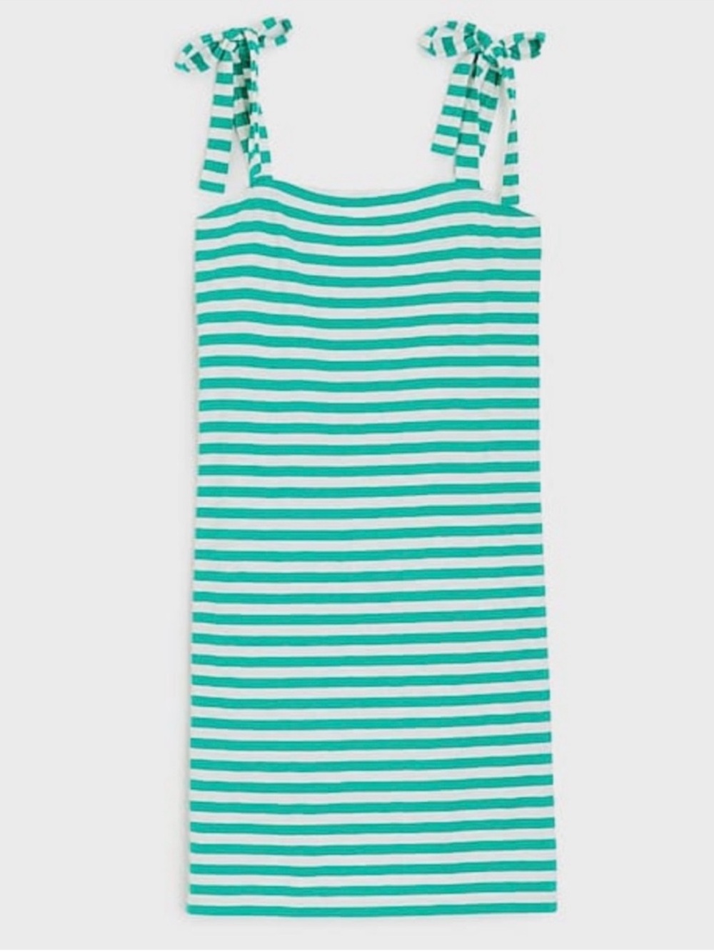 NWT! J.Crew Green Stripe Tie Strap Dress Coverup Medium